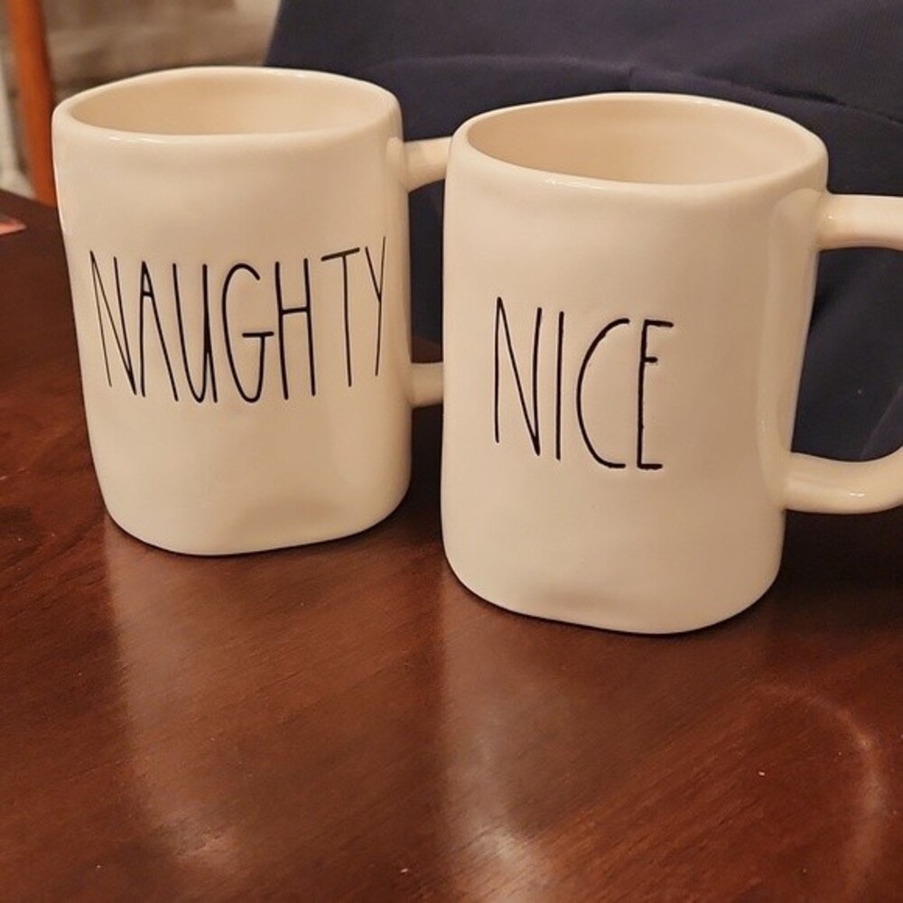 Rae Dunn "Naughty" & "Nice" Mugs